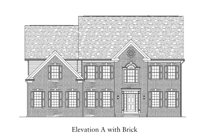 Belvedere Elevation A with Brick