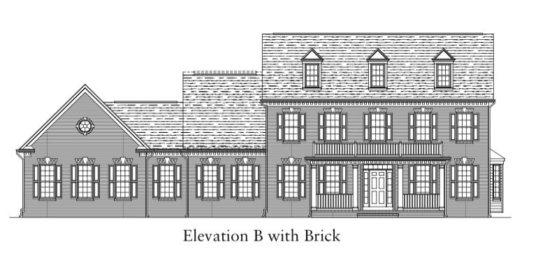 Glenmore Elevation B with Brick